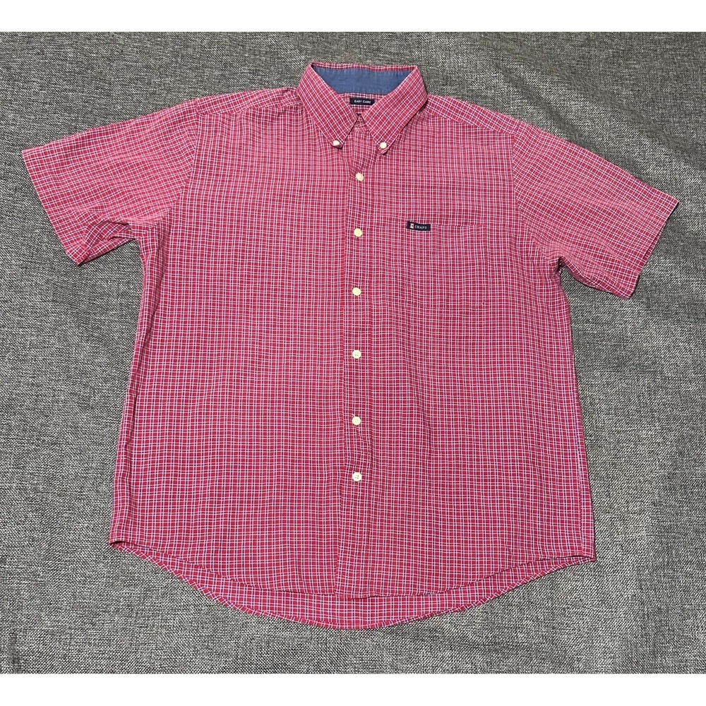 Chaps‎ Men's L Plaid Short Sleeve Shirt